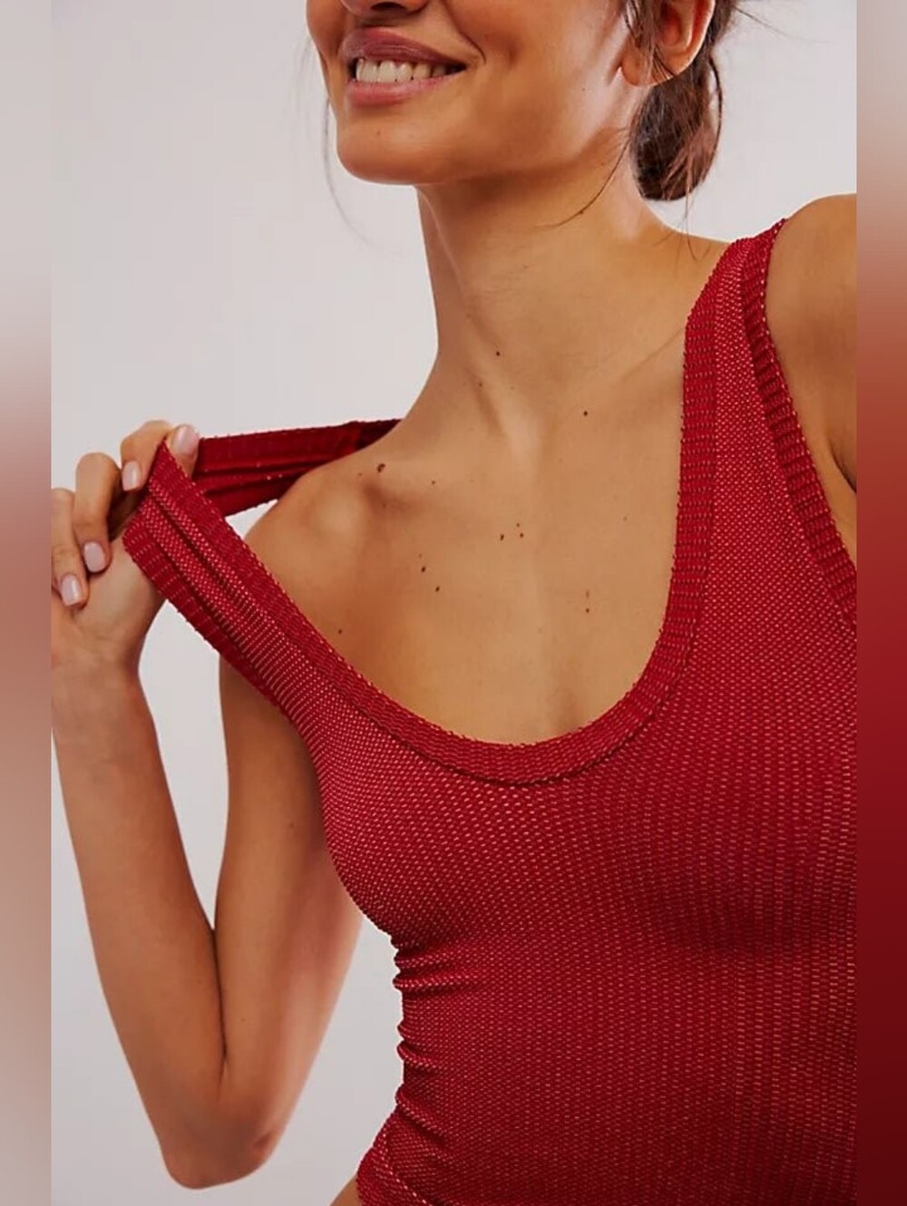 NWOT Free People FP Intimately Clean Slate Tank In Strawberry 🍓 Size XS🌙